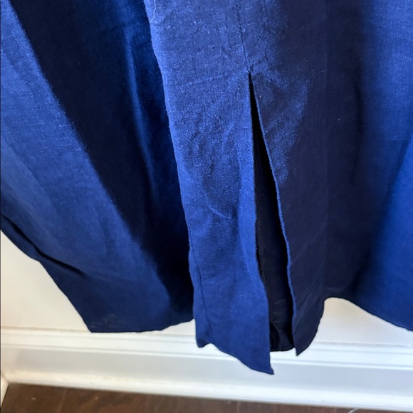 Universal Standard Cabana Caftan Dress Linen Blend Boho Lagenlook Size L (22-24) - Picture 6 of 10